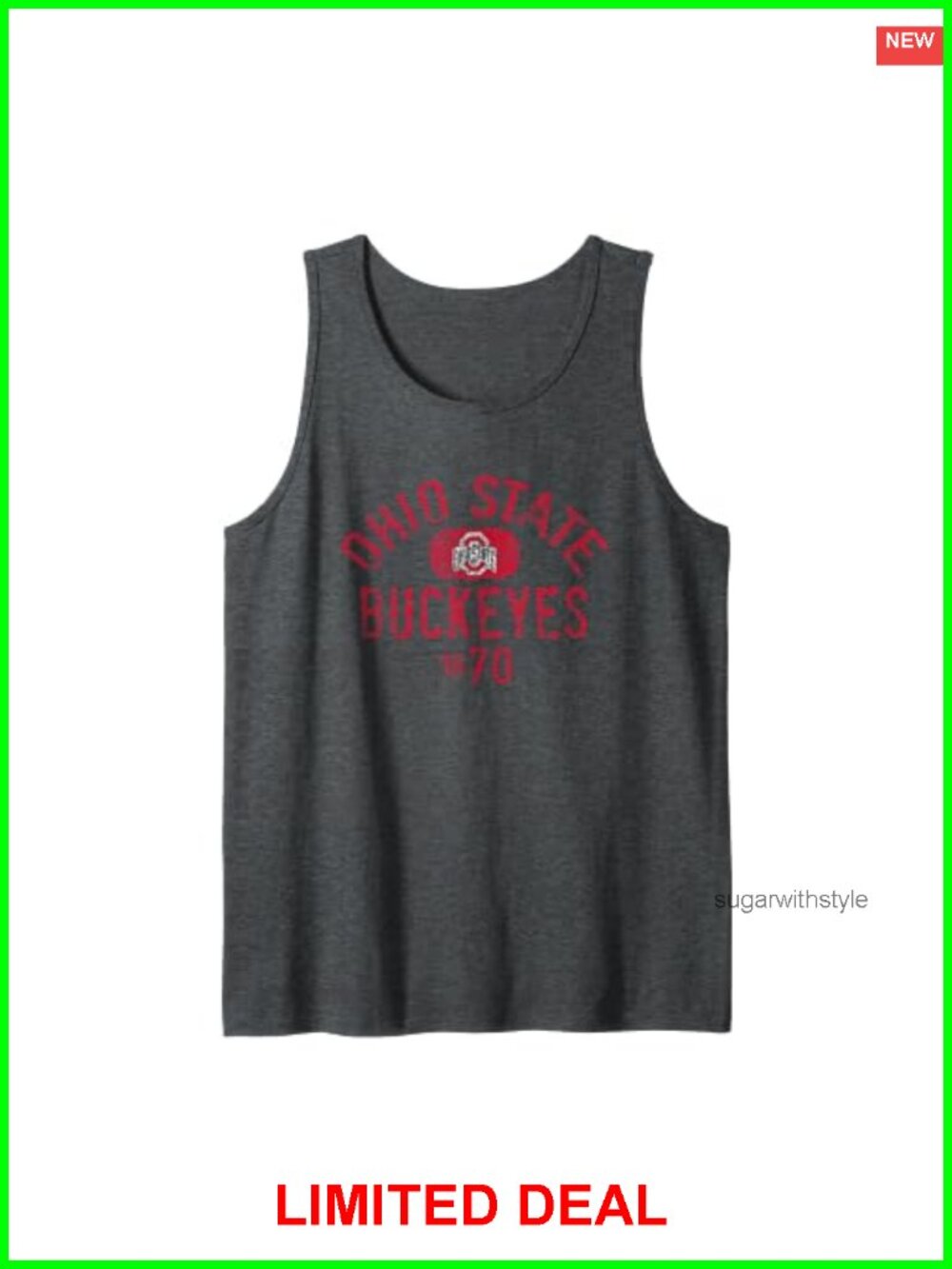 Vintage 1870 Ohio State Buckeyes Tank Top NCAA Licensed Retro